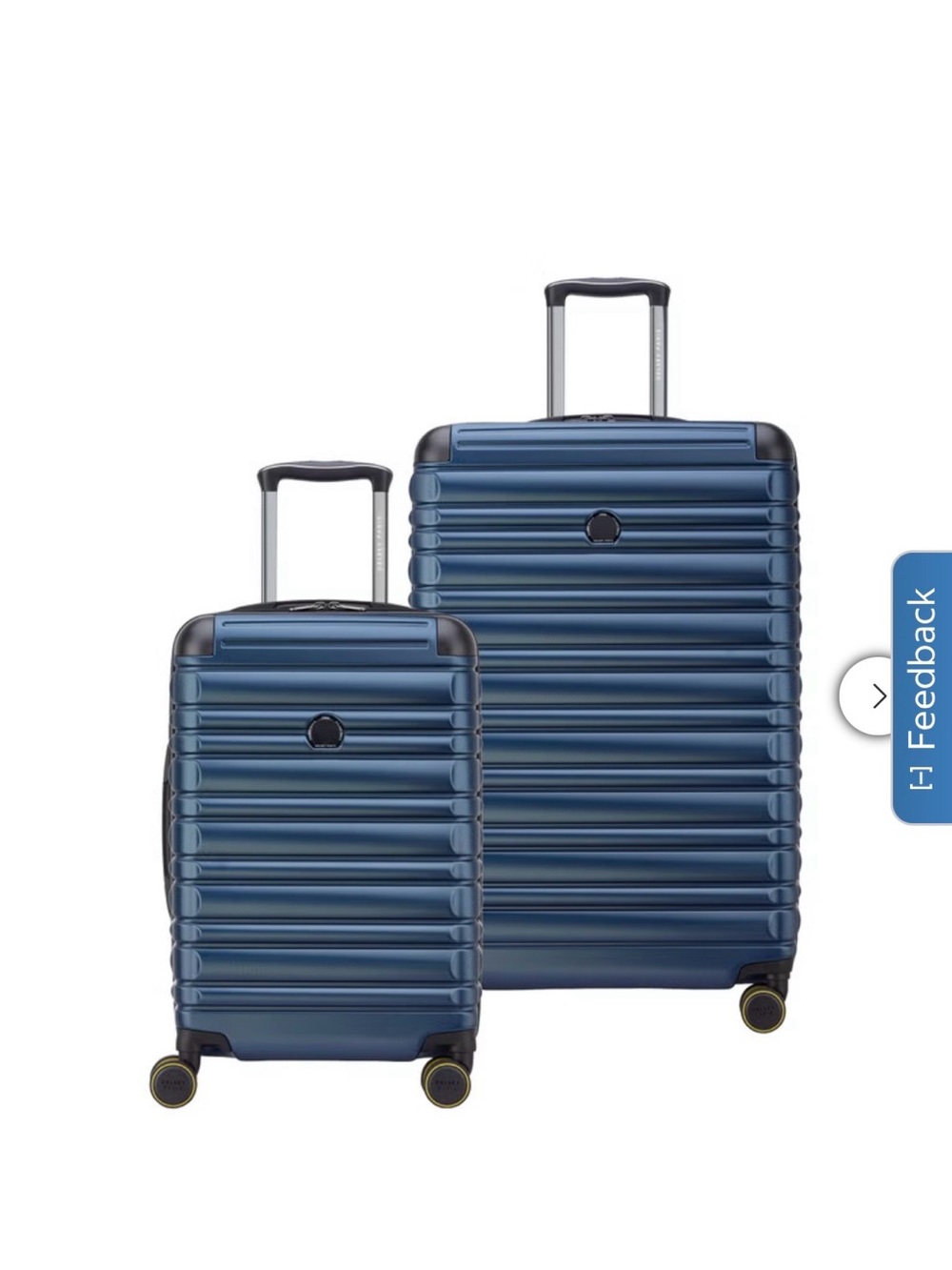 Delsey Paris Blue Hardshell Spinner Luggage Set in Box